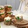 50 Pcs Wood Tealight Candle Holder with Candle Tealight Candle Decoration Thank You Guest Gifts for Wedding Bridal Baby Shower Baptism Souvenirs Rustic Centerpieces(Heart, 50 Pcs, Heart)