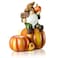 Hotop Thanksgiving Fall Pumpkin Gnome Tealight Candle Holder Centerpiece Autumn Harvest Resin Figurine Mini Garden Statue Happy Table Decoration Home Kitchen Tabletop Display, 6.5 Inch Tall