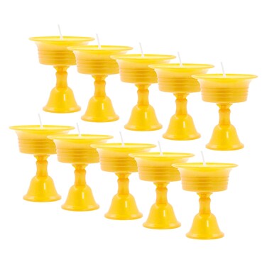 Mudra Crafts Tibetan Tealight Vanaspati Ghee Butter Lamp Candle Set