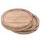 OSALADI 2pcs Rustic Wooden Candle Holder Farmhouse Tealight Candle Plate Pillar Candle Tray Coffee Table Centerpieces Plant Saucer Succulent Pot Wood Discs