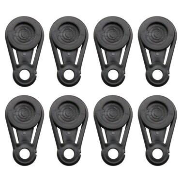 MEETOOT 8pcs Tarpaulin Movable Snaps Clip 84x47x11.5mm Black Tarp Grabbers Tarp Clips for Outdoor Camping, Tent, Awning, Banner, Cover, Tarps and Plastic Sheeting