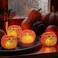 ANALIM 4 Pcs Thanksgiving Pumpkin Candle Holders, Pumpkin Mosaic Glass Tealight Candle Holders, Decorative Fall Table Centerpiece Thanksgiving Decorations