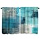 Jacrane Turquoise Kitchen Curtains Small Window Curtains Farmhouse Tier Curtains for Window Treatment Tiers Rod Pocket Curtain for Bathroom Bedroom Living Room 29 X 36 Inch 2 Panel