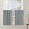 Half Window Tier Light Gray Short Curtains 30 Inches Long for Small Window Treatments Rod Pocket Solid Blackout Grey Cafe Curtains for Kitchen/Kids Bedroom/Cabinet/Basement/RV Bunk Bed ,One Pair