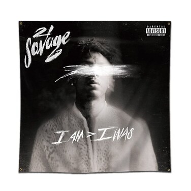 Eksent Rapper Music flag 21 tapestry Savage 3x3FT Tapestry I am I was Art Music ALBUM Cover Hanging Tapestry Flag