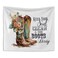Kneibo Retro Western Floral Cowboy Boots Tapestry Keep Your Soul Clean and Your Boots Dirty Wall Hanging Tapestries Wild West Wall Blanket Decor for Western Home Girls Boys Room Dorm 50x60 Inch