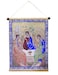 Needzo Wall Tapestry Holy Trinity Icon Old Testament Trinity Rublev Religious Tapestry Icon Wall Hanging, 14 Inch, Orthodox Christian Catholic Icon