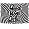 Black and White Good Vibes Only Tapestry Wall Hanging, Swirl Abstrat Aesthetic Bedroom Wall Tapestries, Trippy Psychedelic Hippie Tapestry Wall Art Decor for Home Living Room Dorm