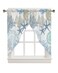Swag Curtain Valances Nautical Coastal Ocean Coral Short Swag Topper for Small Windows Beach Themed Blue Teal Window Curtain Tiers for Kitchen Bedroom Living Room 56" W x 36" L