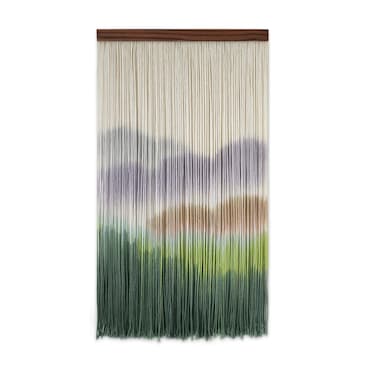 TANNCOY Macrame Wall Hanging Large Tie-Dye Mountain Art, Yarn Tapestry Boho Wall Decor Art for Living Room, Bedroom, 35.5" L x 20" W