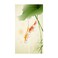 LIGICKY Chinese Style Japanese Noren Doorway Curtain Linen Koi Fish Lotus Leaf Printed Asian Window Treatment Hanging Door Tapestry for Privacy Sushi Kitchen Home Decoration 33.5" Width x 59" Long