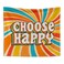 Kneibo Choose Happy Retro 70s Groovy Hippie Boho Wavy Strips Tapestry Wall Hanging Tapestries Trendy Modern Wall Blanket Decor for Home Girls Room College Dorm 50x60 Inch