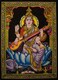 Cotton Canvas Goddess SARASWATI 43" X 30" Tapestry