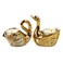Set of 2 Gold Swan Ceramic Tealight Candle Holders for Living Room &amp; Bathroom Decorations - Centerpieces for Wedding &amp; Dining Room, Coffee Side Tables &amp; Shelf Decor - Holiday &amp; Birthday Gifts