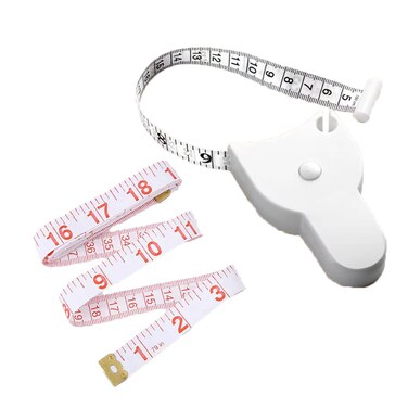 Tape Measure Body Measuring Tape Kit - 60-Inch Automatic Telescopic &amp; 79-Inch Double Scale Flexible Vinyl Tape Measures - Ideal for Fitness, Waist, Hip, Bust, Arms, Sewing, Craft and More (2-in-1 Set)