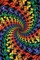 Sunshine Joy Grateful Dead 3D Dancing Bears Spiral Mini Tapestry Wall Art 30x45 Inches - Amazing 3D Effects