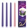 4 Pack Advent Candles Set - 10-Inch Dripless, Unscented, Smokeless, Long-Lasting Advent Tapered Candles for Christmas, Hand-Poured in Pink and Purple