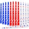 Threlaco 12 Pcs Independence Day Dripless Taper Candles 10 Inch Tall Unscented Candle Sticks White Red Blue Candle Set Independence Day Gifts Holiday Decor for Dinner, 4th of July Party, Anniversary