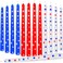 Threlaco 12 Pcs Independence Day Dripless Taper Candles 10 Inch Tall Unscented Candle Sticks White Red Blue Candle Set Independence Day Gifts Holiday Decor for Dinner, 4th of July Party, Anniversary