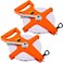 Kanayu 2 Pieces 330 Ft Fiberglass Tape Measure Open Reel Tape Measure Retractable Long Tape Measure with Feet and Meters Measuring Tape Reels Yard for Engineer Sport Field Project Construction