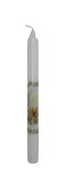 White IHS Chalice Design First Holy Communion Hand Decorated Taper Candle, Catholic Gifts for Girls and Boys, Tall Candles, Cirio para Primera Comunion, 10 Inches