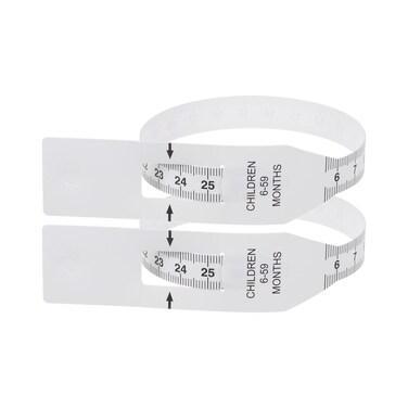 HARFINGTON 2Pcs Head Circumference Tape 26cm Plastic Measuring Rule Measure for Child Head Arm Circumference, White