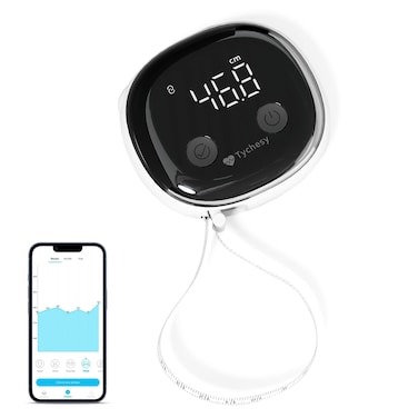 Tychesy Smart Body Measuring Tape with APP, Bluetooth Body Tape Measure for Fitness Weight Loss Measurement, LED Display Rechargable Muscle Measuring Tape for Unlimited Users