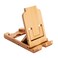 Etokon.Org Bamboo Phone Stand and Tablet Stand, Foldable Universal Adjustable-Angle Mobile Phone Stand Holder, Pocket Desktop for All Smartphones, E-Reader, Tablet