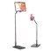 VIJIM Tablet Floor Stand Holder, Phone Stand for Recording, Adjustable Cell Phone &amp; Tablet Stand for Floor, Compatible with iPad Pro, iPad Air, iPad Mini, Galaxy Tab, iPhone &amp; 4.6-12.9 Inch Devices