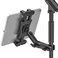 JUBOR Tablet Holder for Mic Stand, Microphone Stand Tablet Holder, Cellphone Holder for Music Stand Compatible with iPad, iPad Pro, iPad Air, iPad Mini, and All Smartphone 4.7-13.5 Inches