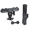 HYS Heavy Duty Drill Base Tablet Handheld CB Radio/Mic Holder Truck Mount, Aluminum 360&Acirc;&deg; Adjustable 2-Stage Stand for Commercial Vehicles Car and Wall, for Handheld CB Radio&amp;Mic with Clip/Round Knob