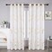 Taisier Home Gold Foil Print Linen Textured Curtains Geometric Marble Pattern Design Curtains for Living Room Light Filtering Window Treatment 2 Panels 95" L,Off White and Gold Curtains Print