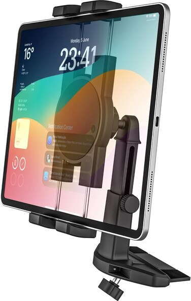 GDZN Universal Car Mount, [Height Adjustable] CD Slot Car Tablet Mount, Sturdy Vehicle CD Player/Tray Tablet Holder Clip with 360&Acirc;&deg; Rotation for iPad Pro Air Mini,Galaxy Tabs, Z Fold, 4-12.9'' Devices