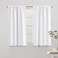 PANELSBURG White Short Curtain Panels for Bedroom,80% Blackout Room Darkening Cafe Small Window Treatments Blinds for Bathroom Kitchen,42 Inch Length