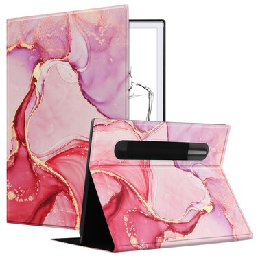 KuRoKo Case for Tablet Case, Slim Lightweight Stand Hard Back Shell Protective Cover with Pen Holder for Paper Tablet 10.3" 2020 Released,Marble Pink