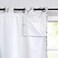 White Full Blackout Window Curtain Liner Panels Rod Pocket Bedroom Drape with 10 Hooks Microfiber Thermal Coating Energy Efficient Window Treatment Sets 2 Panels (W48 x L60 x2 inches, White)