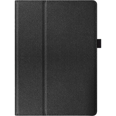 SaharaCase Folio Case for Lenovo Tab M10 Plus (3rd Gen) [Shockproof Bumper] Rugged Protection Antislip Grip Leather Kickstand - Black