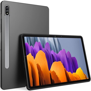 Puxicu Case for Galaxy Tab S7&amp;S8 11 Inch 2020&amp;2022, Slim Design Matte TPU Rubber Soft Skin Silicone Protective Cover for Samsung Galaxy Tab S7 &amp; s8 11" Tablet - Black