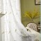 Leeva Window Sheer Curtain White Birds Embroidery Panel, Elegant Versatile 84 Inch Length Semi Voile Window Treatment Curtains for Nursery, 2 Panels, White