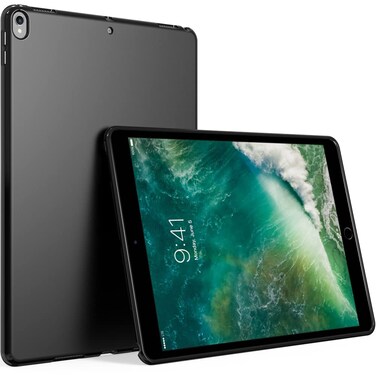 Puxicu Case for iPad 10.5 inch, Slim Design Matte TPU Rubber Soft Skin Silicone Protective Cover for iPad Air 3rd Gen 2019 &amp; iPad Pro 2017 10.5" Tablet - Black