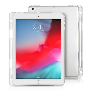 iCoverCase for iPad Mini 1/2/3/4/5 Clear Case with Pen Slot, Ultra-Thin Transparent Soft TPU Back Cover Flexible Protective Skin Case for iPad Mini 1/2/3/4/5 (Clear)
