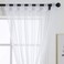 ZebraSmile 1 Panel Tab Top Sheer Voile Curtain Loop Drapery Treatment Voile Curtains for Living Room Devide Bedroom French Window White 102(H) X55(W) in