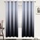 Gradient Color Ombre Blackout Curtains Black Thickening Polyester Eyelet Top Panels Thermal Insulated Grommet Window Treatment Drapes for Living Room/Bedroom (Black, 52W x 72L / 2 Panels)