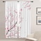 Coxila Pink Cherry Blossom Window Curtains for Bedroom 42 x 84 Inch Rod Pocket Japanese Sakura Flower Floral Pattern Design Curtains Living Room Treatment Set of 2 Curtain Panels Drapes