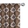 Ambesonne Chocolate Curtains, Brown Toned Ancestral Batik Pattern with Floral Indonesian Motifs, Window Treatments 2 Panel Set for Living Room Bedroom, Pair of - 28" x 84", Brown White