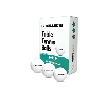 Bullruns Ping Pong Balls - 3-Star Table Tennis Balls  2.7 Grams/Ball   High-Performance 40+ Size, ABS Training Balls   Ultimate Durability for All Games