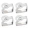 Honbay 4PCS Stainless Steel Silver Thickened Strong Cloth Clip,Tablecloth Clamp Holder, Table Cover Clamps,Table Cloth Holders, Table Cloth Clips Holders for Outdoor and Indoor (Moon)