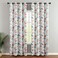 Leeva Printing Curtains for Living Room, Red Floral Home Decorative Grommet Window Treatment Energy Saving Darkening Drapes for Bedroom Nursery, 52" x 63", Set of 2 Panels