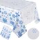Oudain 3 Pcs Christmas Winter Snowflake Tablecloth Blue White Snowflakes Plastic Tablecloth Disposable Winter Table Cloth Snow Holiday Table Cover for Birthday Party Supplies Decorations, 54 x 108 in