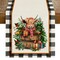 ARGOOFG Christmas Table Runner,Highland Cow Buffalo Plaid Seasonal Winter Holiday Kitchen Dining Table Xmas Christmas Tree Decoration Farmhouse Christmas Decor for Indoor Home Party 13x90 Inch